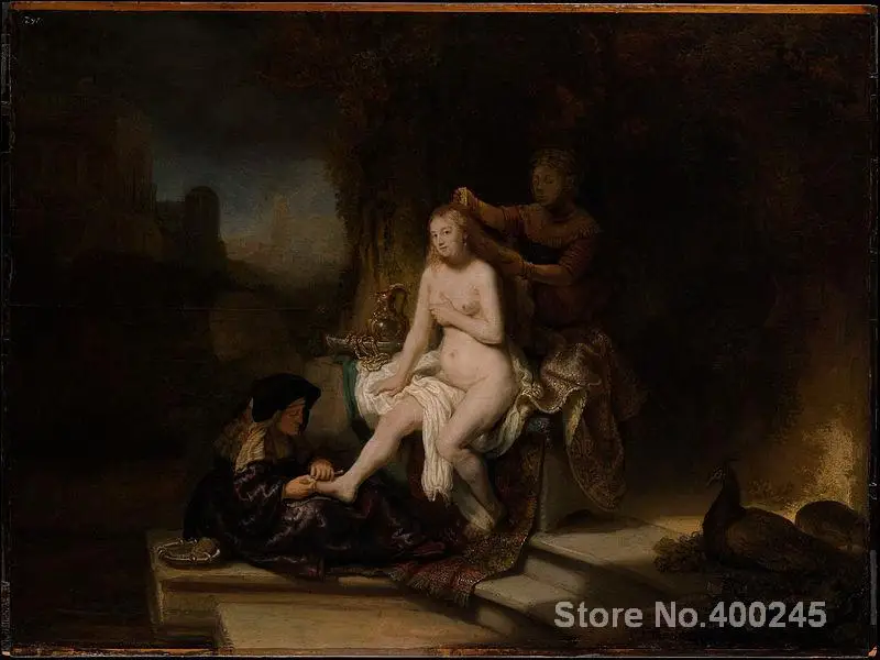 

Art Gift The toilet of Bathsheba Rembrandt van Rijn Painting on Canvas High quality Hand painted