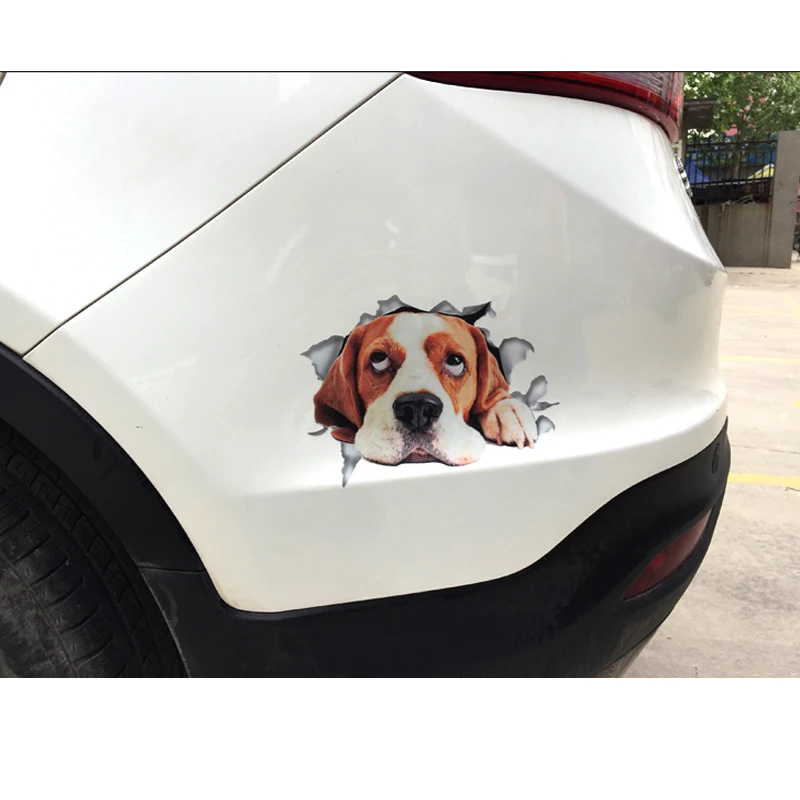 3D милый прекрасный Beagle наклейка с собакой для автомобиля ноутбук на Холодильник