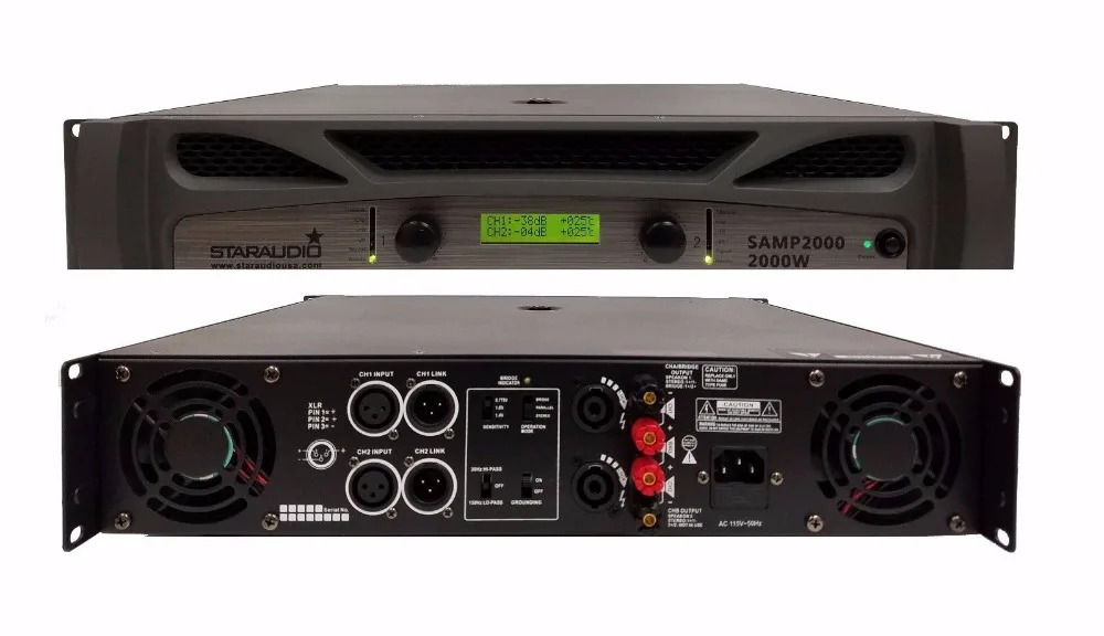 STARAUDIO 2CH высокой мощности RMS 2000 Вт профессиональное караоке ktv аудио DJ PA мощность ed