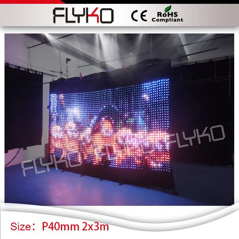 Светодиодные занавески P4cm 2 м * 3 со светодиодным интервалом для ТВ шоу