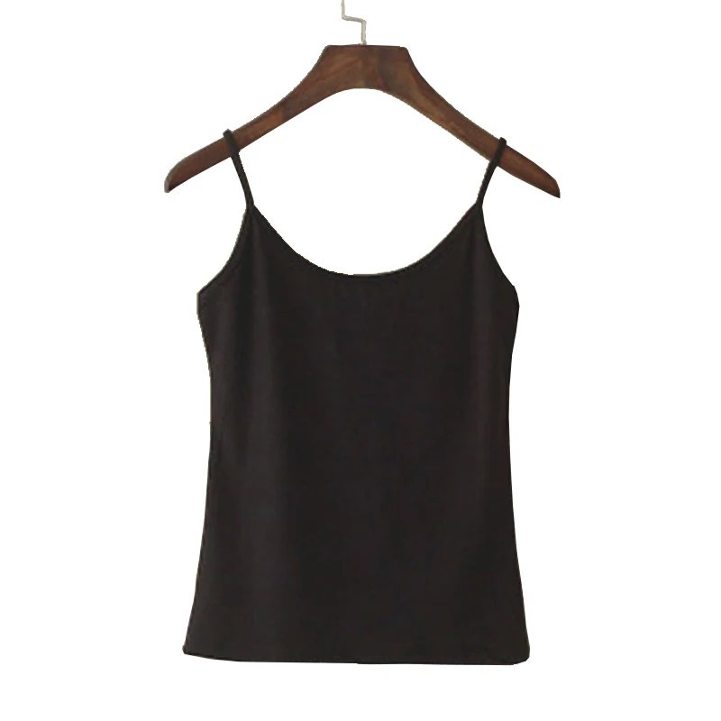 

Tank top Women Summer Casual Camisoles Women's Tops T-shirt Spaghetti Strap Cropped Vest Female Camis Fashion Synthetic cotton