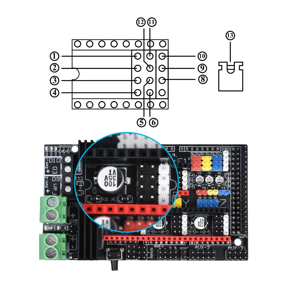 BIGTREETECH Ramps 1,6 plus Обновление На Ramps 1,6 1,5 1,4 Mega 2560 плата управления с TMC2208 TMC2130 SPI драйвер для 3d