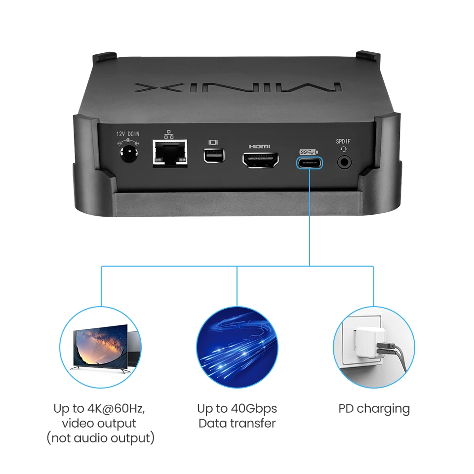 MINIX NEO N42C-4 MINI PC официальный Windows 10 Pro 64-bit Мини ПК 4G/32G Gigabit WI-FI USB 3,0 Pentium N4200 Карманный ПК HDMI BT RJ45