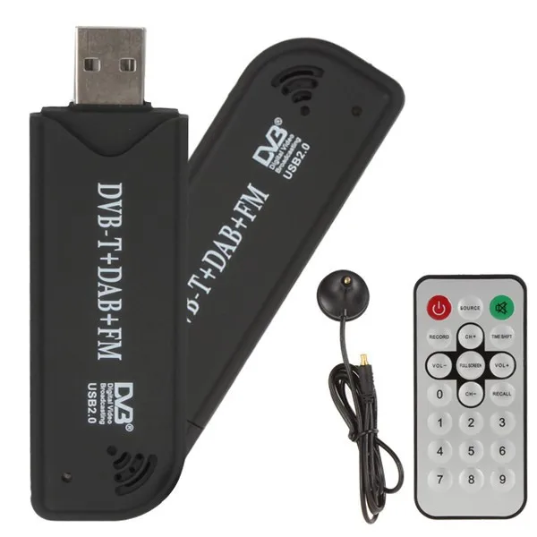 Цифровой ТВ-тюнер с FM + DAB / DVB-T USB 2 0 тройной приемник и пульт дистанционного