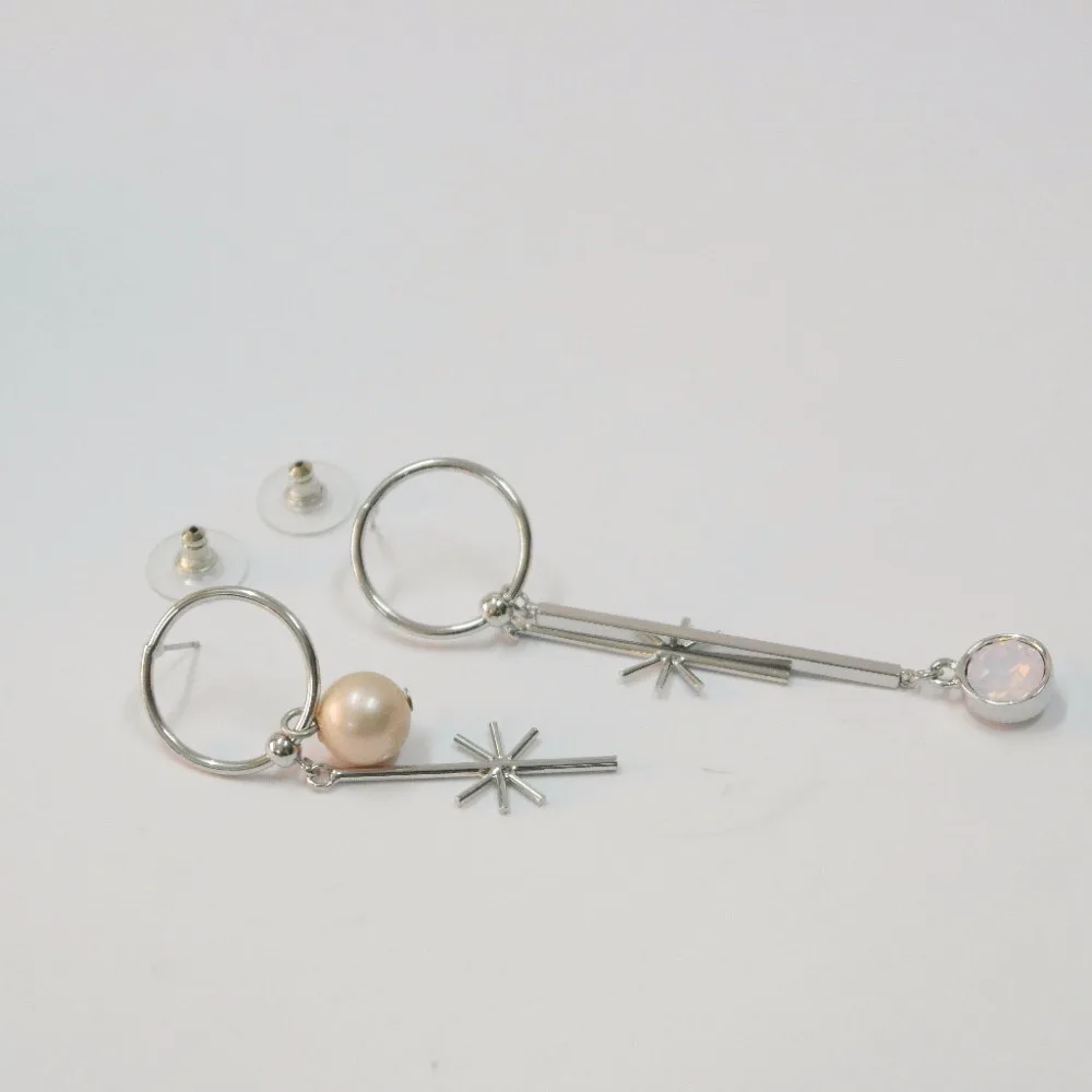 L темпераментные длинные серьги с искусственным жемчугом висячие Позолоченные