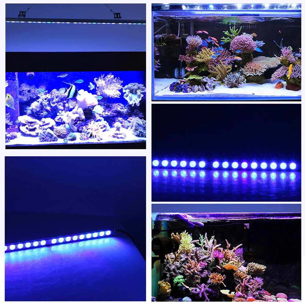 Морской аквариума свет бар 54 Вт 81 108 полный синий/белый синий UV Led аквариум stio