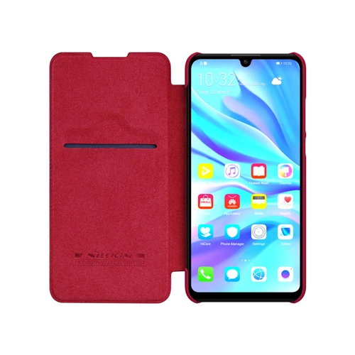 Серия NILLKIN QIN для huawei P30 Lite, чехол, винтажный флип-чехол, кошелек из искусственной кожи, PC, задняя крышка для huawei Nova 4e - Цвет: Красный
