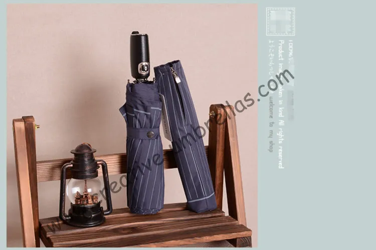 Полностью автоматический зонт-Зебра диаметром 113 см 10 ребер три сложения