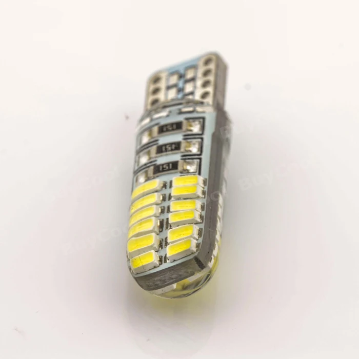 Абсолютно новый 1 шт. Белый T10 W5W 3014 24-SMD Светодиодный Боковой силикагель вспышка
