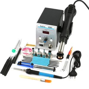 700 Вт 858D паяльная станция СВЕТОДИОДНЫЙ Цифровой паяльник станция для распайки BGA наладочная паяльная станция пистолет горячего воздуха