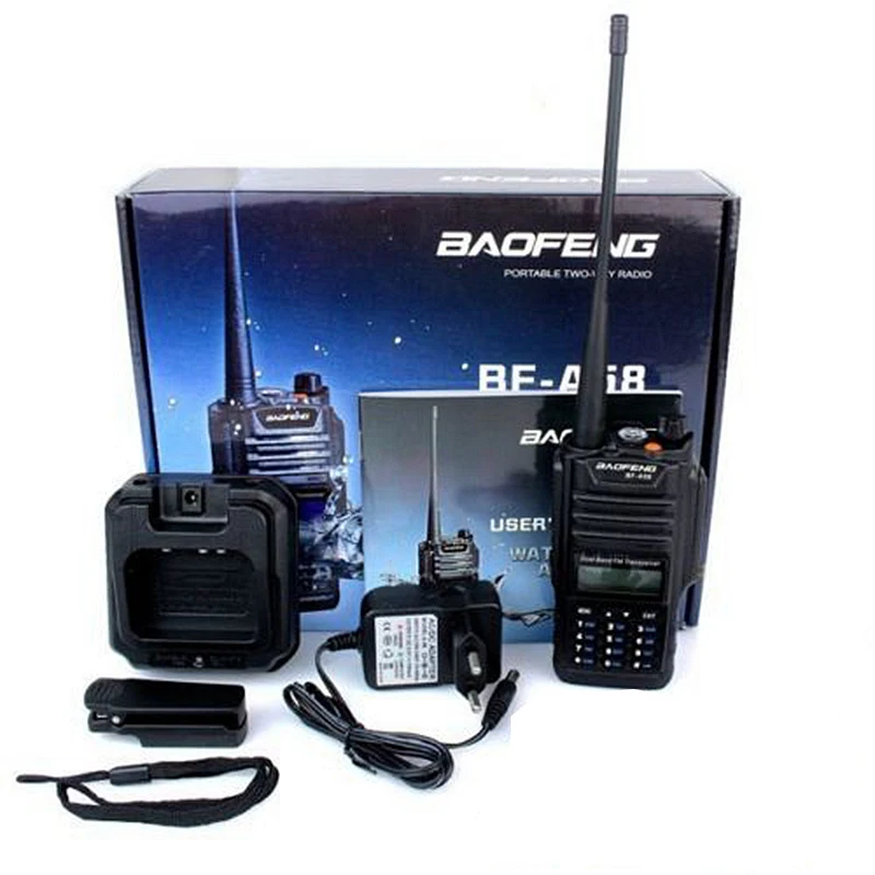 Baofeng bf a58 ручной Двухканальные рации 5 Вт UHF VHF УФ Группа ip67 Водонепроницаемый