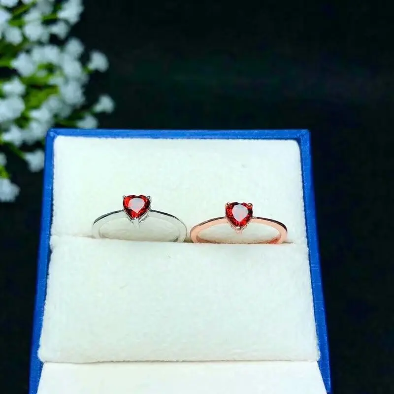SHILOVEM, 925 серебро, натуральный красный гранат, кольца, открытые, модные, вечерние,, прекрасный подарок для женщин на день рождения, новинка, 5*5 мм, растение, bj050501ags