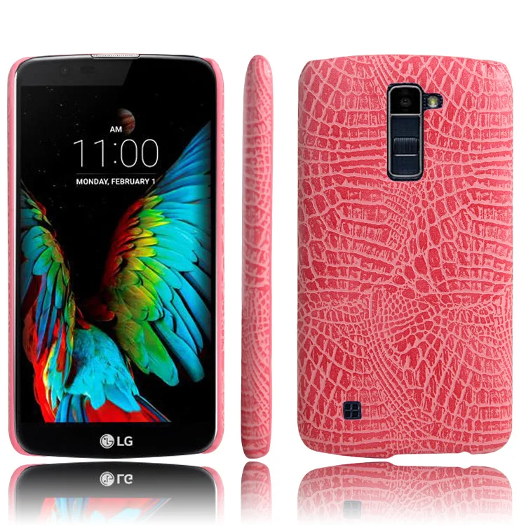 Роскошный кожаный чехол с узором крокодиловая Змея для LG K10 2016 противоударный
