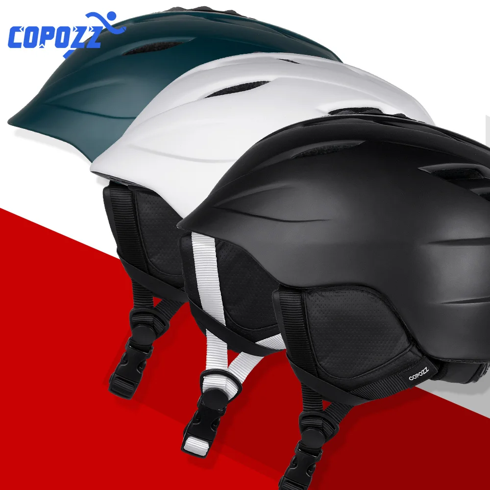 COPOZZ, фирменный шлем для сноуборда, лыжного спорта, безопасный, цельный, формованный, дышащий, мужской, женский, скейтборд, лыжный шлем, размер 55-61 см