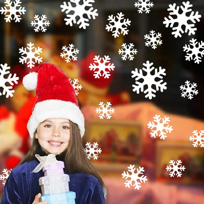 Рождество белый красный снег магазин стеклянные шкафы дизайн украшения