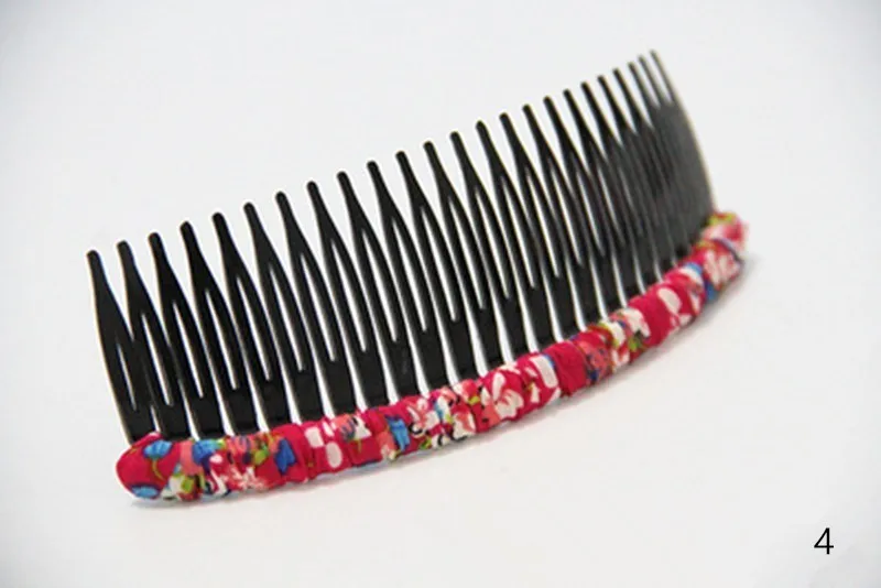 DIY Cloth Winding Headwear Fringe Hairpin 24 Tooth Hair Comb Insert Combs Claw Clips Jewelry Barrettes | Красота и здоровье
