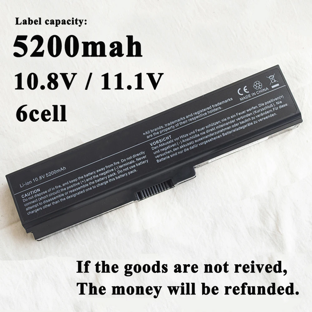 6 cell батарея для Toshiba Satellite L310 L311 L312 L323 L515 L515D L600D L635 C655 C655D C660 Equium Portege M800 A655 A665