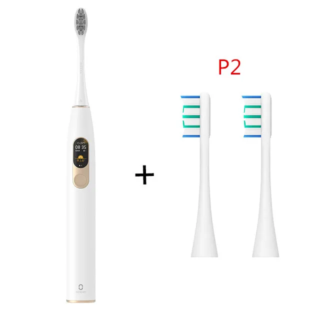Add P2 Новая Xiaomi Oclean X Smart Sonic электрическая зубная щетка цветной экран сенсорный отбеливание Уход за полостью рта английская версия - Цвет: Add P2