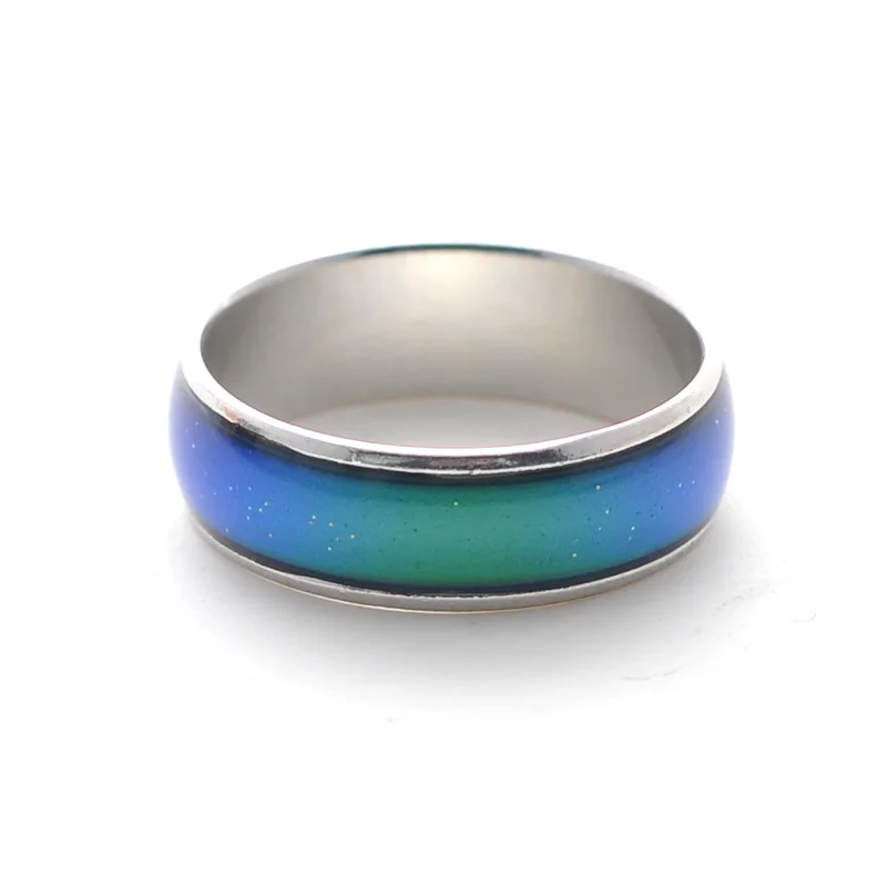 

Hot sale Fine jewelry 6mm wide Mood rings classic temperature change color mood ring