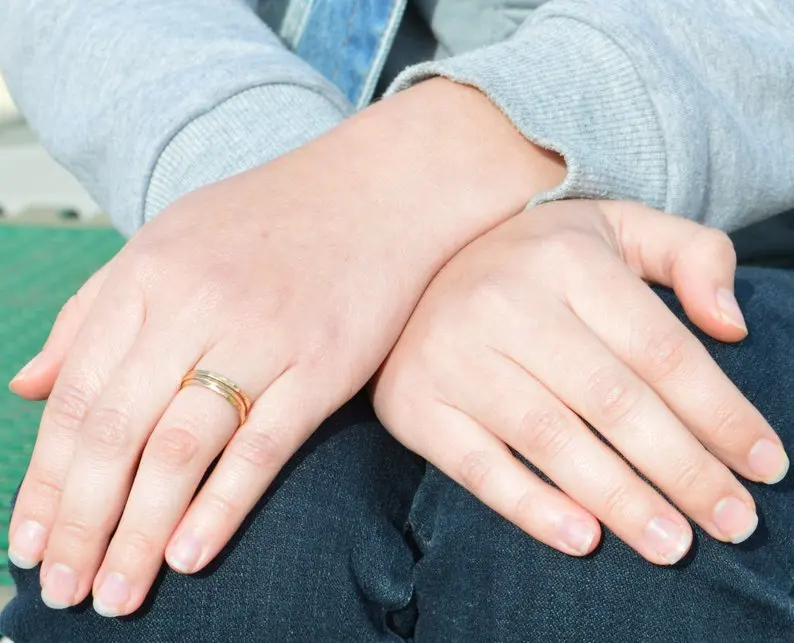 Классический золото Stackable Rings14k Gold Filled Золотой несколько колец фаланговые кольца
