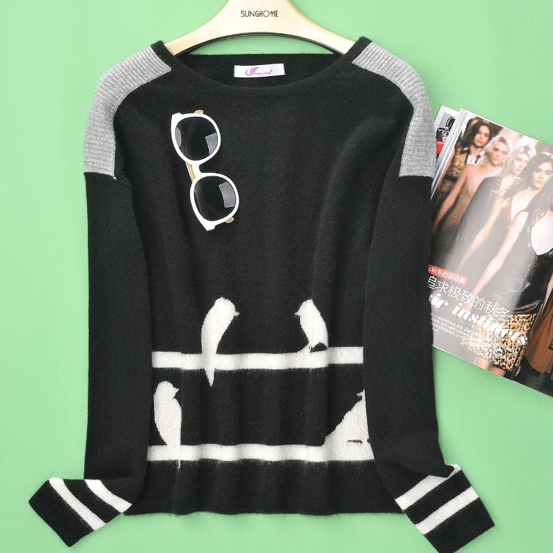 100% Pure Cashmere Sweaters Women Winter Warm Pullovers 2017 New Hot Sale O-neck Sweater Standard Pullover for girls | Женская одежда