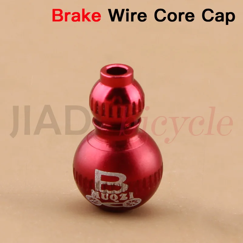 Red Brake Wire Cap MUQZI, 2 шт., высококлассные, для велосипеда, для переключения тормозов, Внутренний провод, сердечник, заглушки, Mtb, для велоспорта, сплав, переключатель переключения передач, внутренний кабель, конец, хвостовые колпачки - Цвет: Red Brake Wire Cap