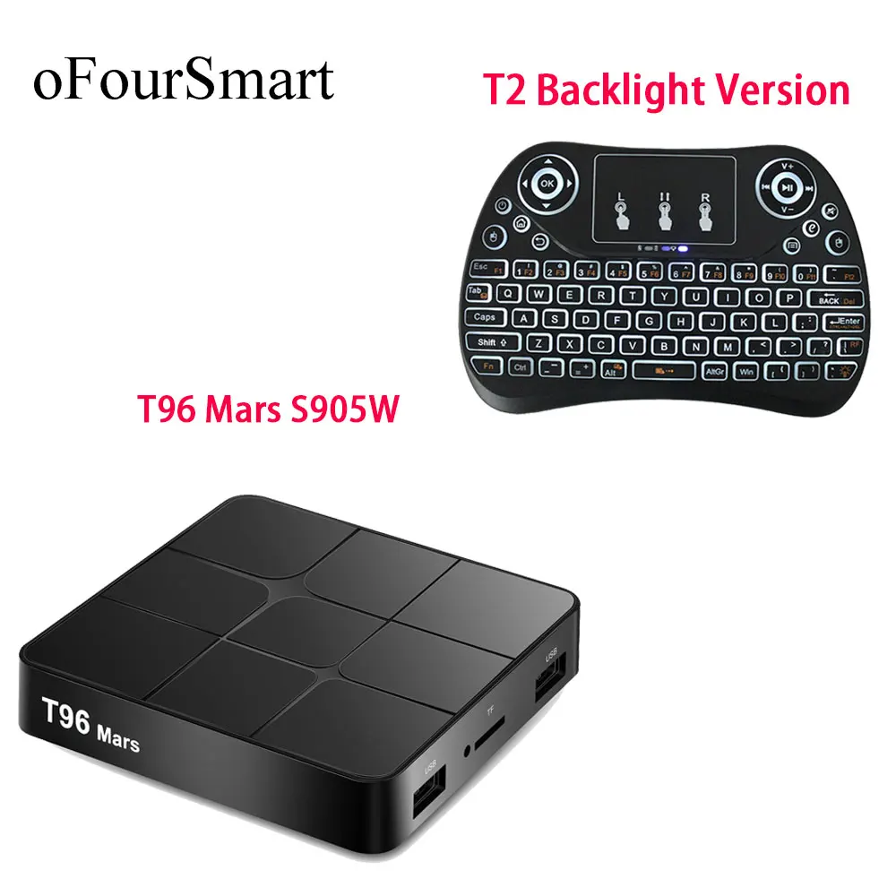 Android Smart TV Box 7 1 S905W Четырехъядерный 4K HD медиаплеер T96 Mars с T2 L мини
