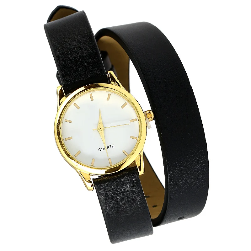 

Gnova Platinum Top Black Strap Women Bracelet Watch Golden Wristwatch Girl PU Leather Fashion Relogio Dropship Classic Clock