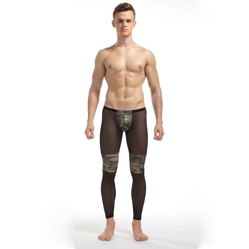Брюки мужские сетчатые камуфляжные пикантное удобное Прозрачное нижнее белье