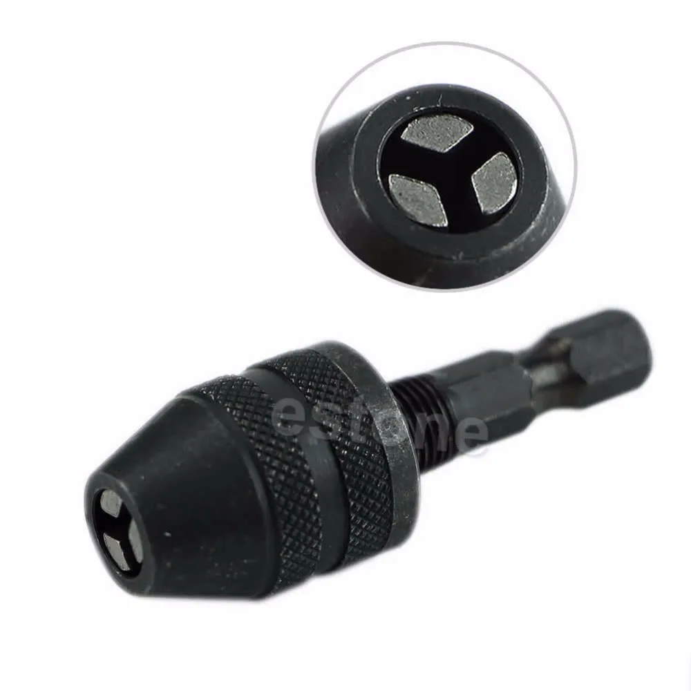 

1/4 Mini Snap In Hex Shank Keyless Electric Drill Chuck Conversion Clamp 0.3-3mm
