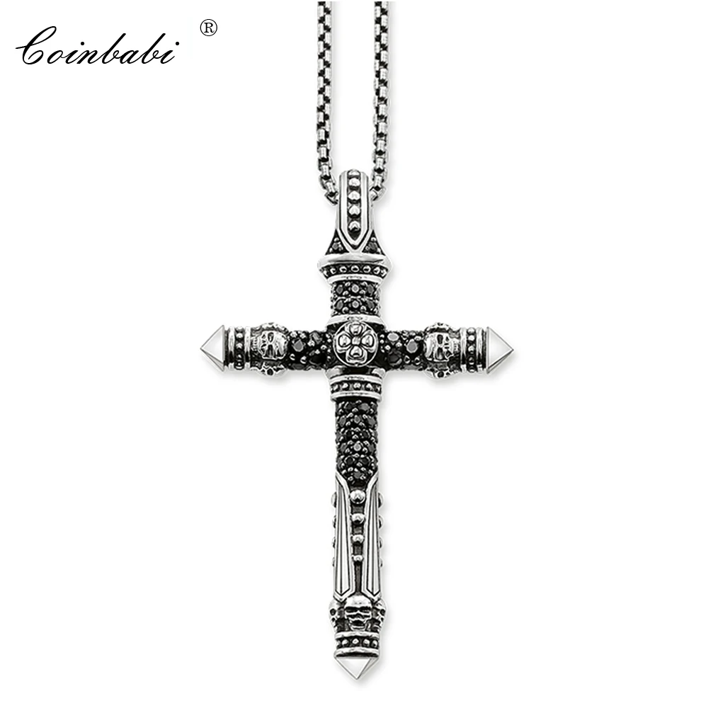 Collana a maglie incrociate regalo ribelle per uomo donna, gioielli in argento Sterling 925 con