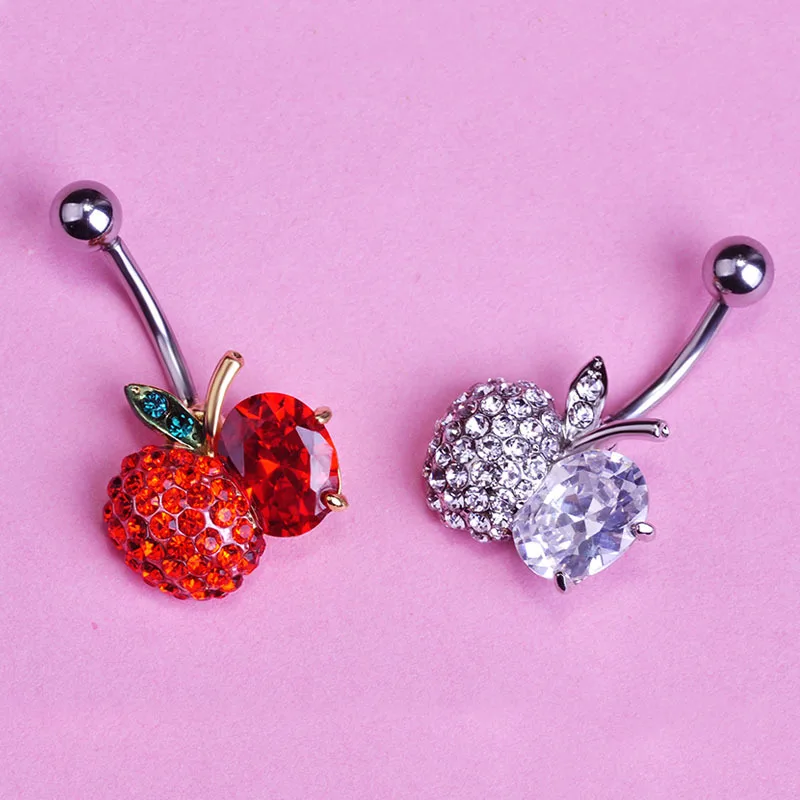 Украшения для тела аксессуары пирсинга из красного яблока пупка кольца Tragus