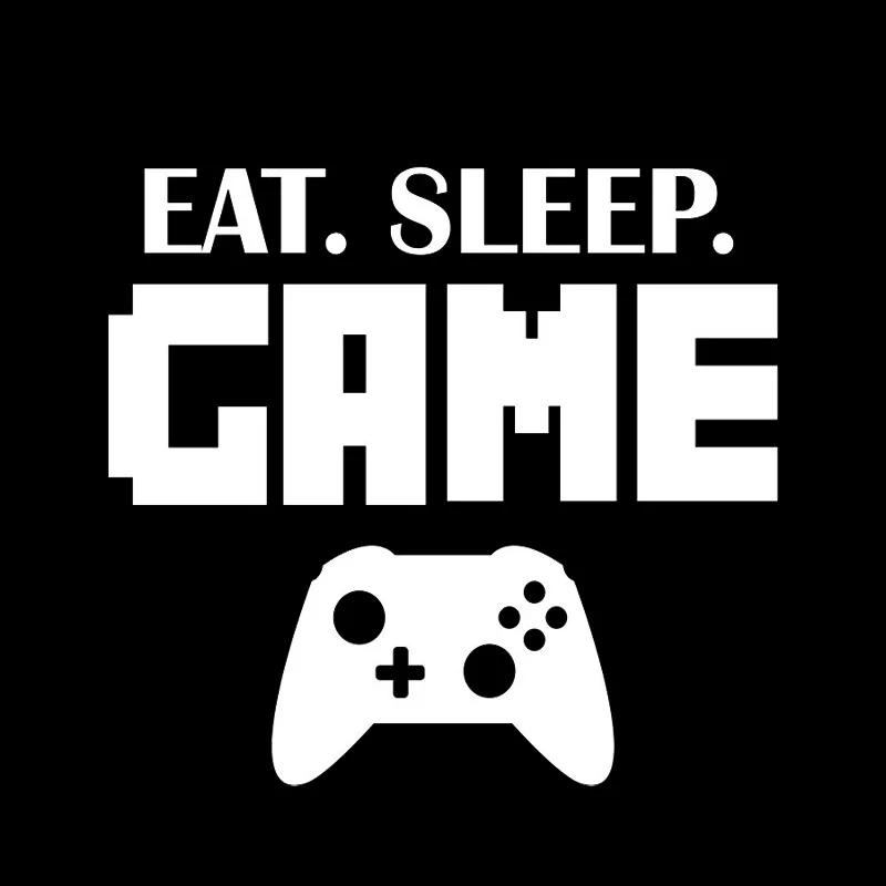 YJZT 15 5 см * 14 3 Автомобильная наклейка Eat Sleep Game .. Виниловые Высококачественные
