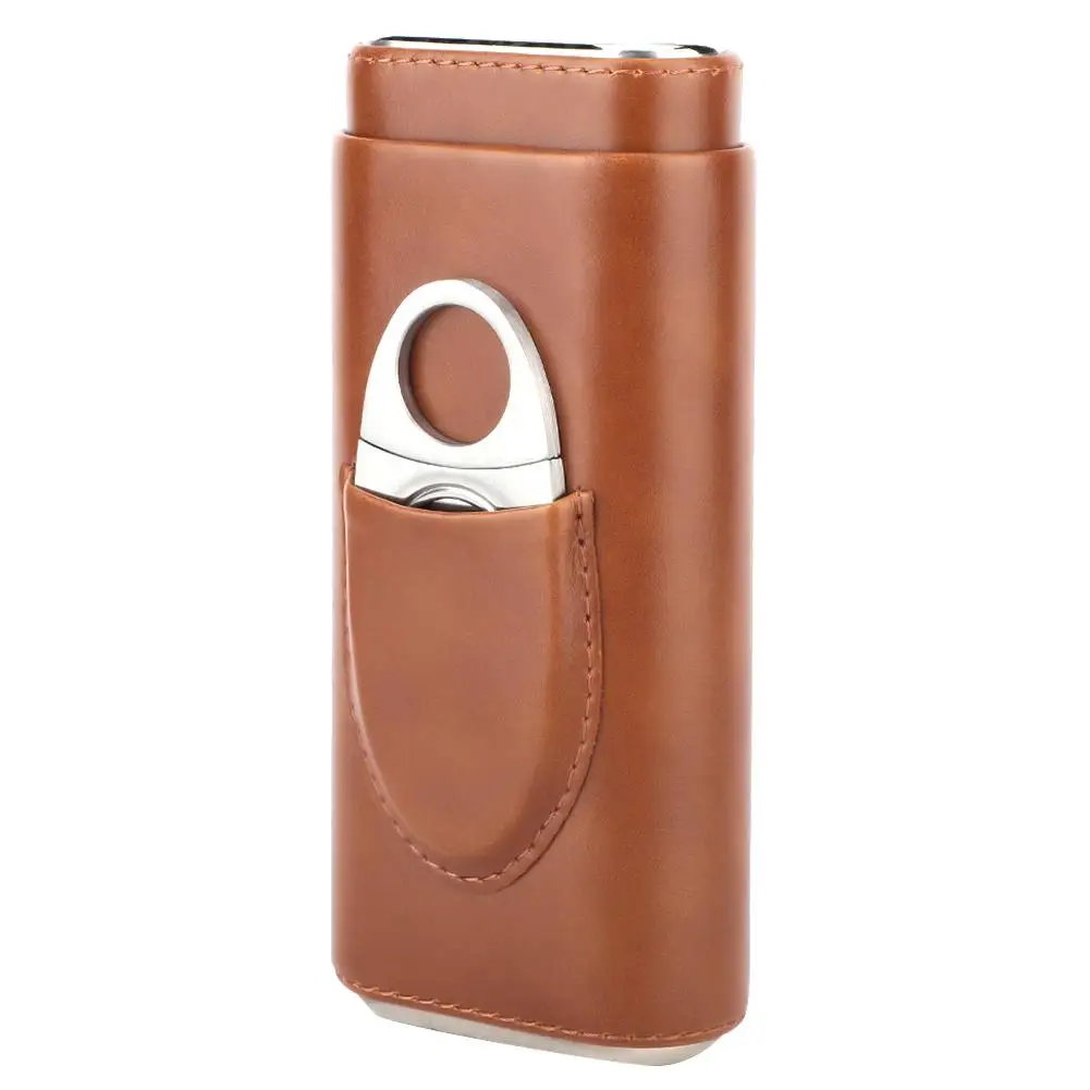 Портсигар Humidor портативный кедровый деревянный кожаный дорожный Humidor набор с увлажнителем Подарочная коробка(без зажигалки резак