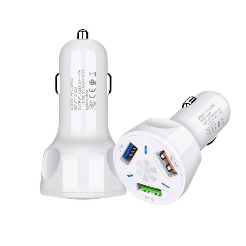 Быстрая зарядка 3 0 USB Автомобильное зарядное устройство для телефона порта