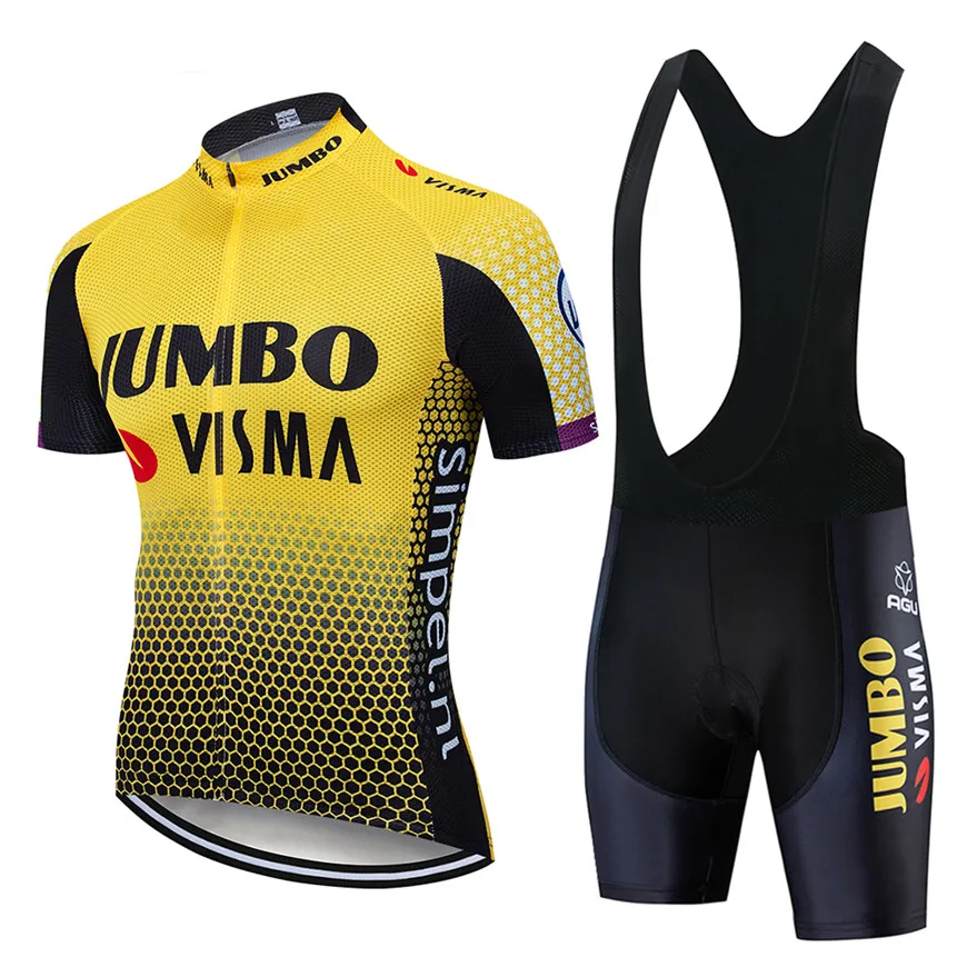 7 Pro Team JUMBO Cycling Jersey 16D Bib Set Bicycle Breathable Maillot MTB Quick Dry Bike Clothing Cycling Gel Pad - Цвет: 7