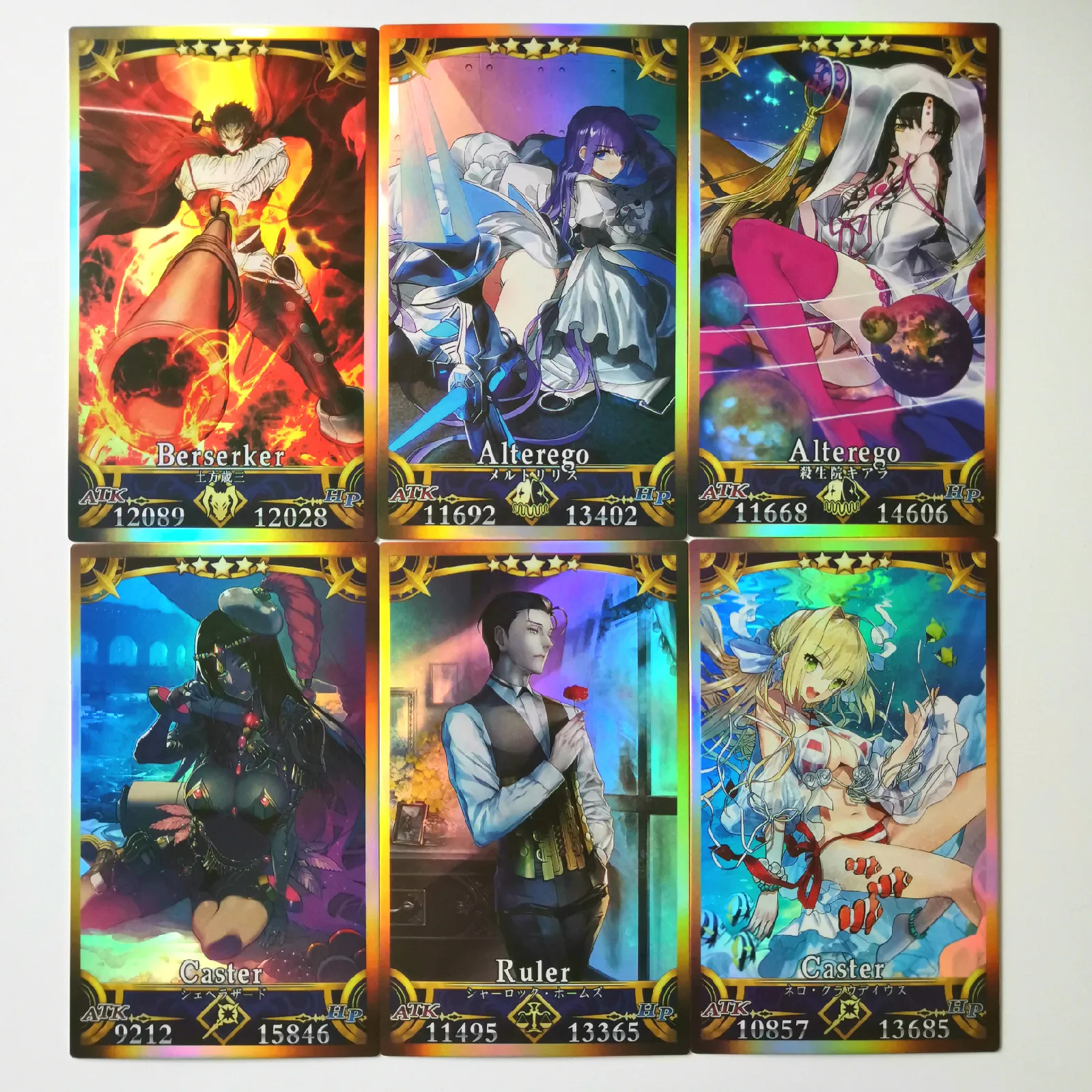 62pcs/set Fate/FGO The Holy Grail War Alter Toys Hobbies Hobby Collectibles Game Collection Anime Cards