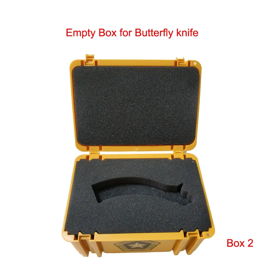 Empty box2 Дропшиппинг Csgo игра пластиковая коробка оружия+ нож бабочка+ Karambit тупое лезвие для тренировок коллекция Gife Suppl чехол - Цвет: Empty box2
