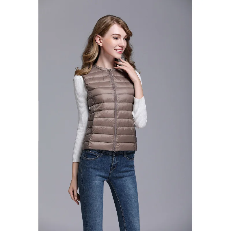 2019 Autumn Winter Ultra Light Down Vest Women Sleeveless Jacket Warm Female Jackets plusSize S-XXXL | Женская одежда