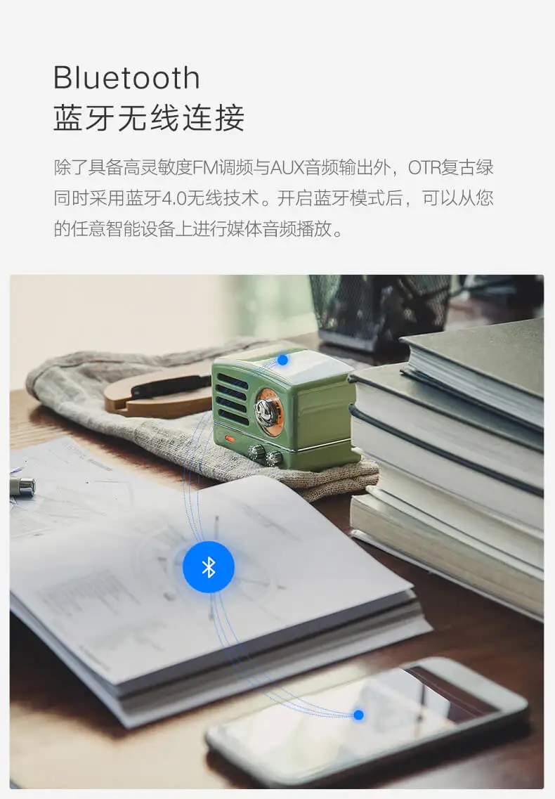 Xiaomi Presley радио Prince Ретро Домашний Беспроводной Bluetooth аудио большой объем портативный зарядный плеер сабвуферный мини-динамик