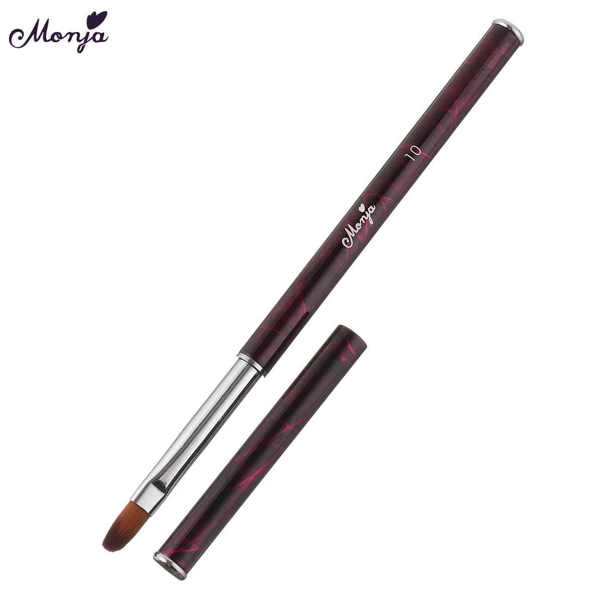 Round Top Pen Monja нейл-арта акрил поли гель для ногтей резьба 3D линии сетки цветок градиент рисования лайнер ручка кисти инструменты для маникюра - Цвет: Round Top Pen