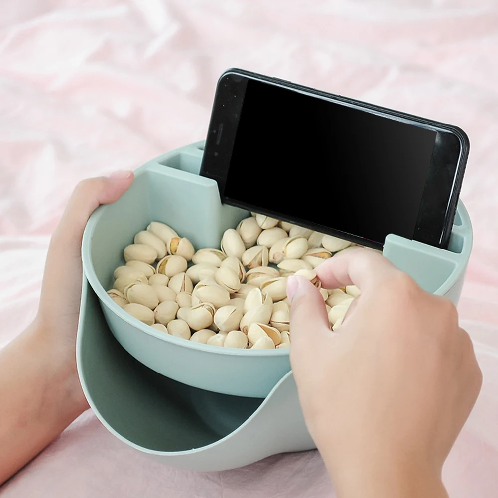 Multifunctional Double Layer Dry Fruit Candy Containers Snacks Melon Nut Seeds Storage Box | Дом и сад