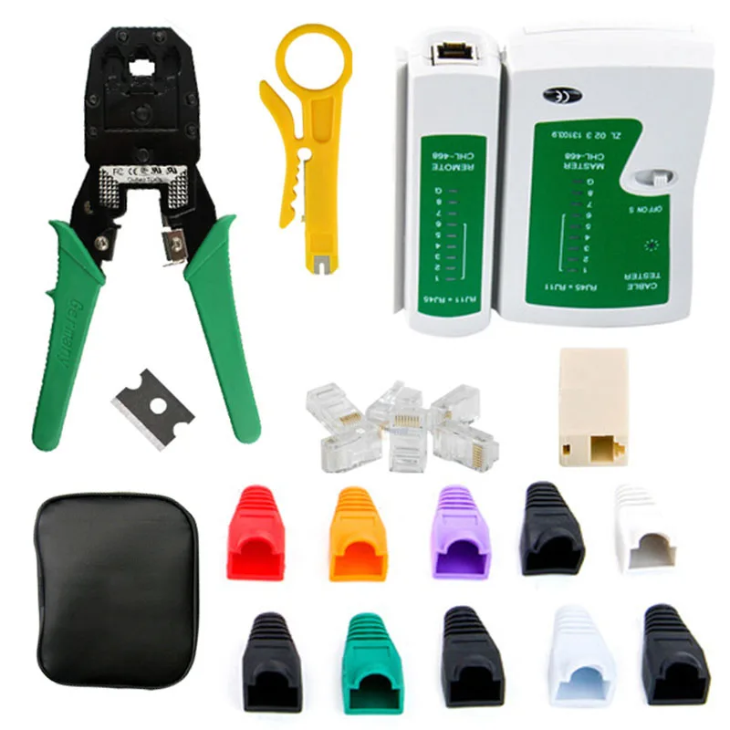 RJ45 RJ11 RJ12 CAT5 CAT5e портативный набор инструментов для ремонта сети LAN Utp тестер