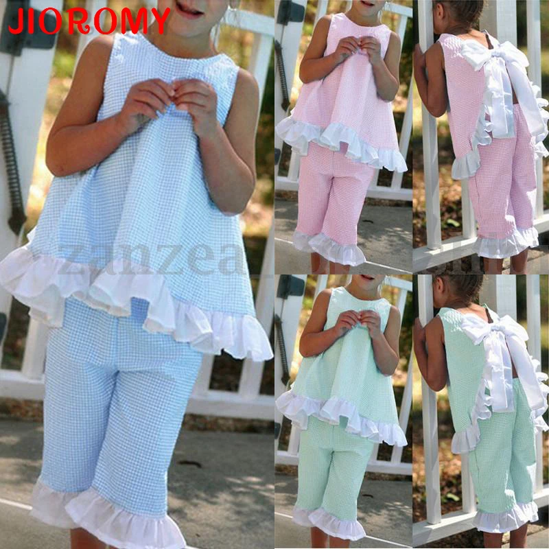 Лето 2019 г. Милый детский жилет с большим бантом для маленьких девочек топы + шорты