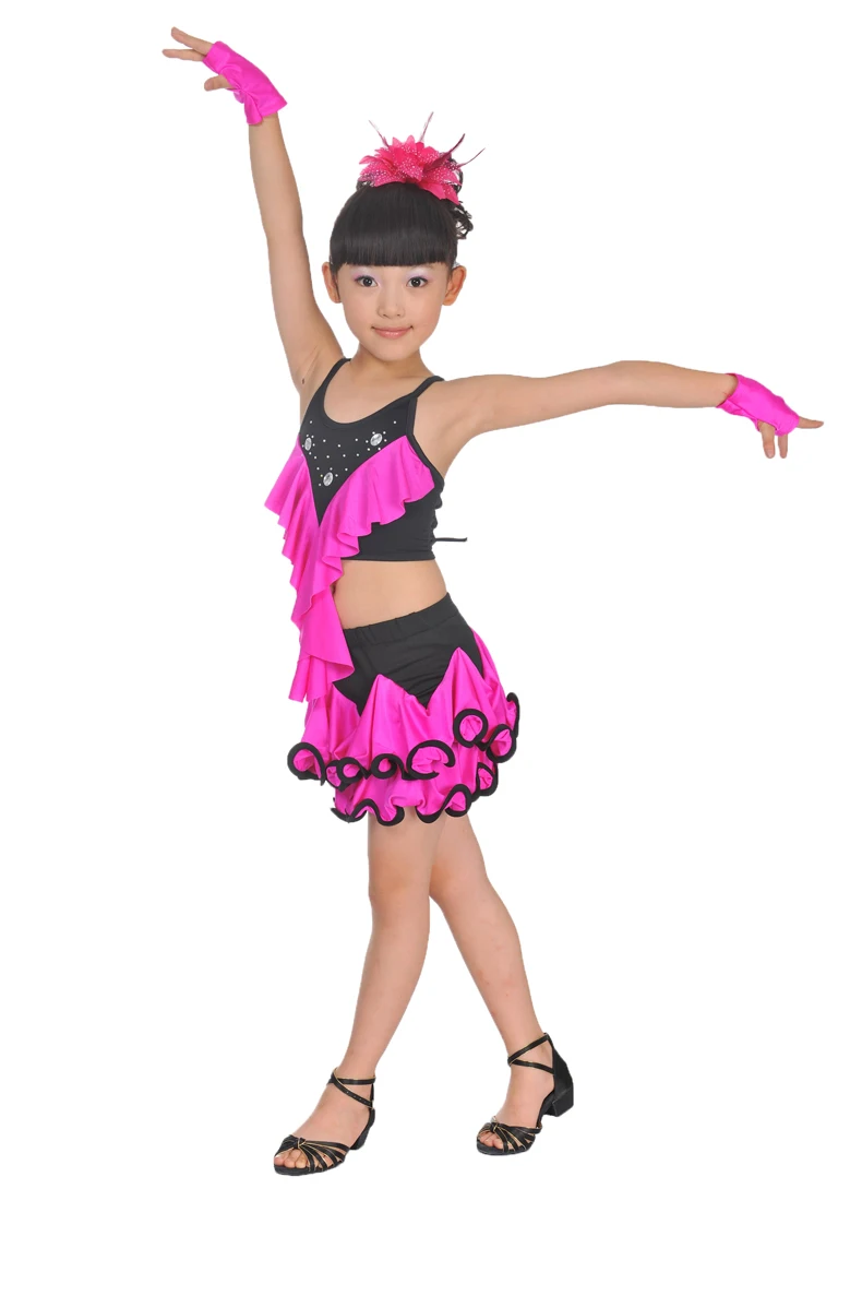 Новинка детское платье для латинских танцев балетное девочек танцевальная