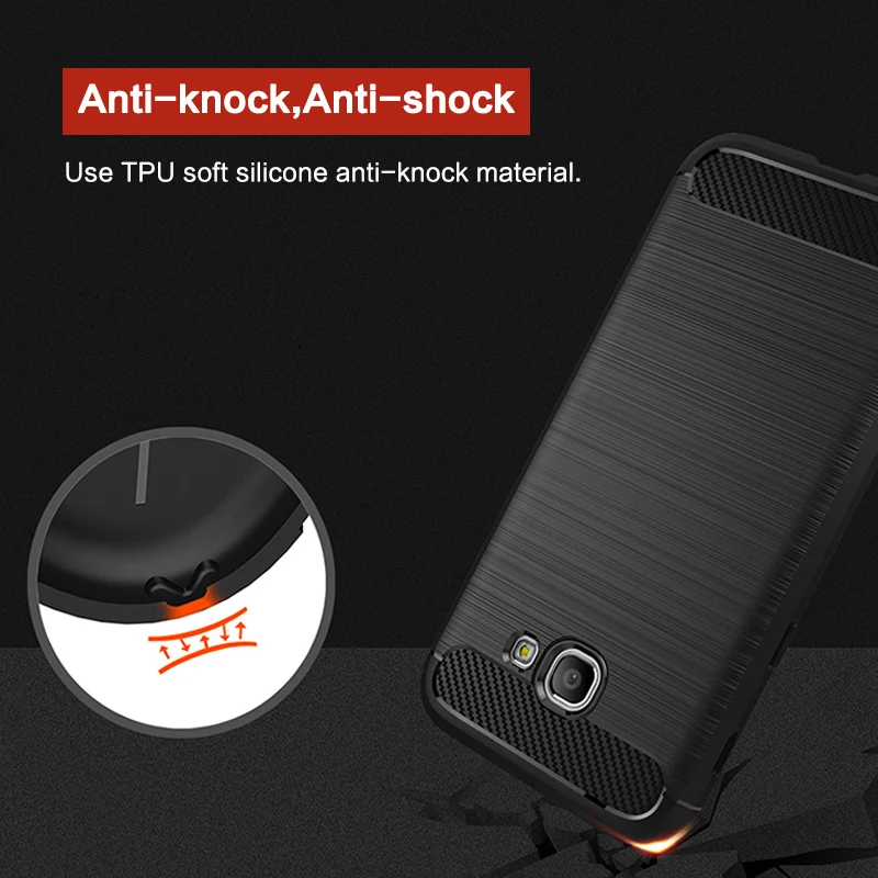 For Samsung Galaxy A3 A5 A7 2017 Case Cover Carbon Fiber Bumper Rugged Shockproof TPU Silicone Protector |