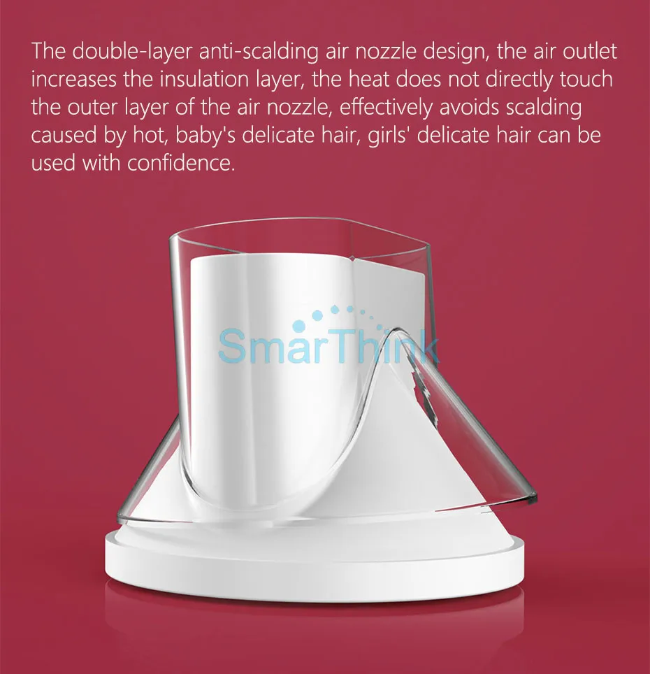 Xiaomi Mijia Soocare Soocas H3 анион фен 1800 W воздуховыпускное отверстие Быстросохнущий анти-горячая инновационные утечки дизайн