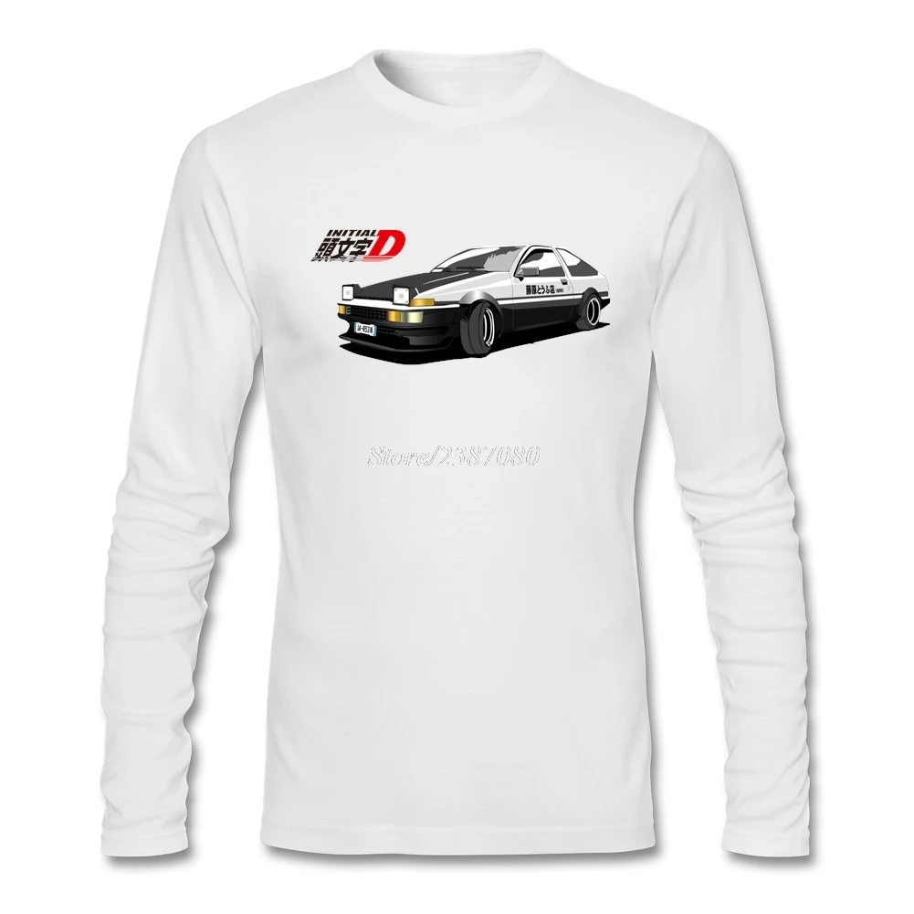 Футболка Initial D AE86 мужская с длинным рукавом стильная рубашка на заказ хлопковая
