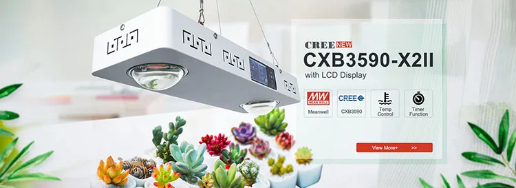 Диммируемый CREE CXB3590 200 Вт COB светодиодный светильник для выращивания, полный спектр с ЖК-дисплеем, таймер, контроль температуры для комнатных растений, для всех сценических растений