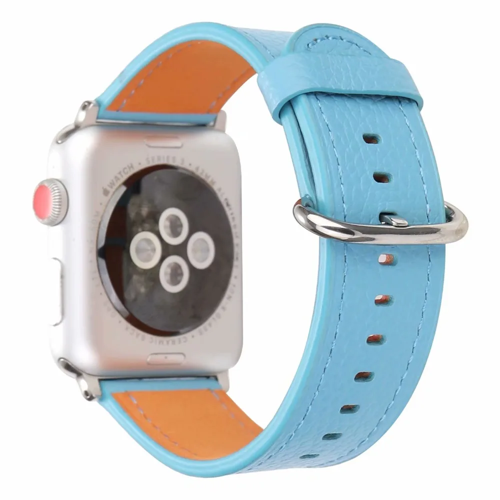 44 мм классический кожаный ремешок для apple watch серии 4, версия 1, 2, 3, ремешок поводок собаки сменный Браслет для apple watch 44/42/40/38 мм